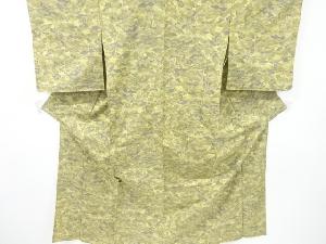 遠山に樹木模様織り出し西陣お召単衣着物